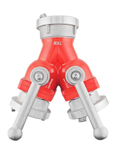 Preview: TKW Verteiler Storz B-CC Feuerwehr Kugelhahn Absperrung Storzkupplung Ventil